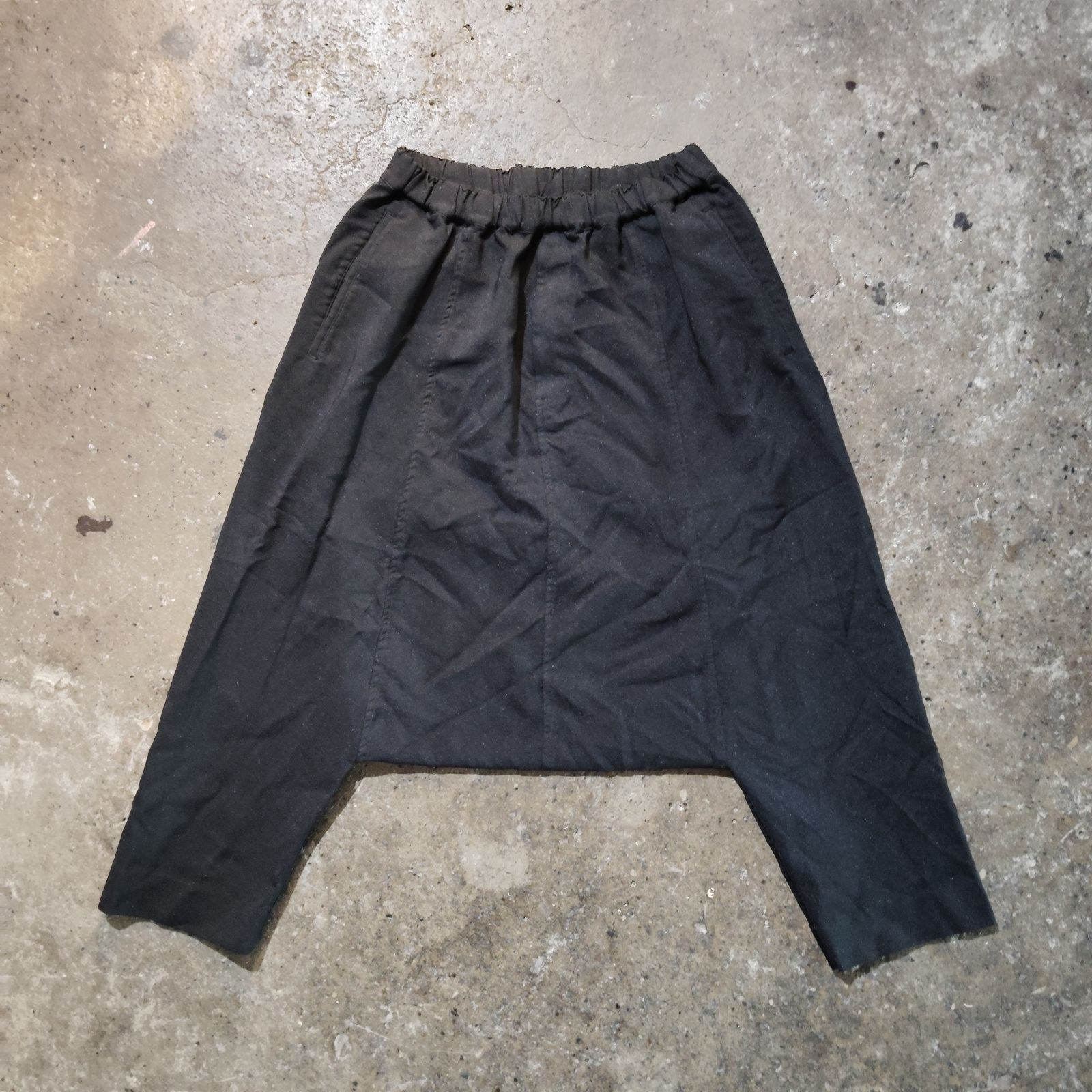 BLACK COMME des GARCONS 24aw ポリ縮サルエルパンツ S ブラックコムデギャルソン 2024aw AD2024