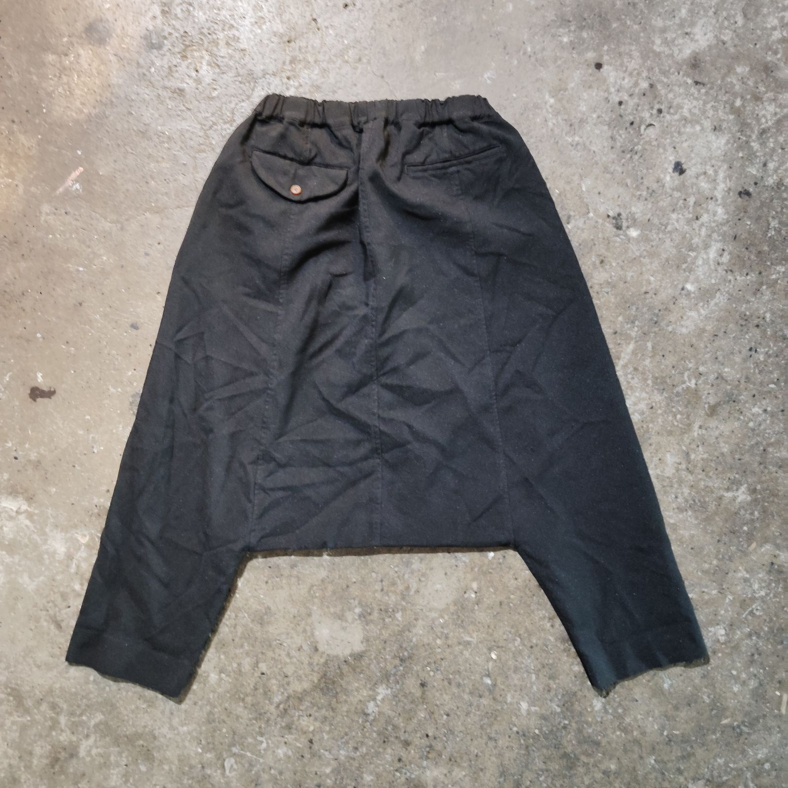 BLACK COMME des GARCONS 24aw ポリ縮サルエルパンツ S ブラックコムデギャルソン 2024aw AD2024