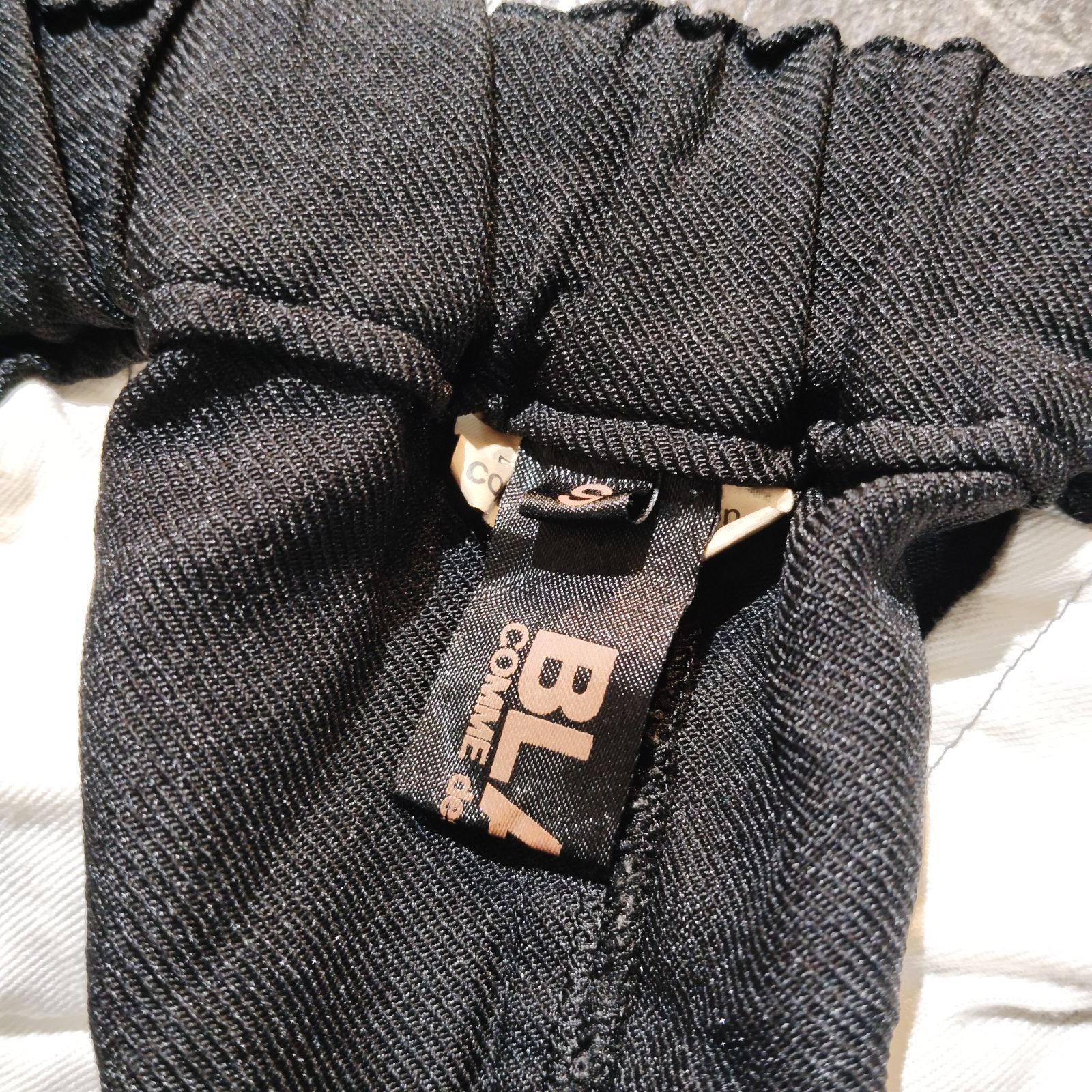 BLACK COMME des GARCONS 24aw ポリ縮サルエルパンツ S ブラックコムデギャルソン 2024aw AD2024