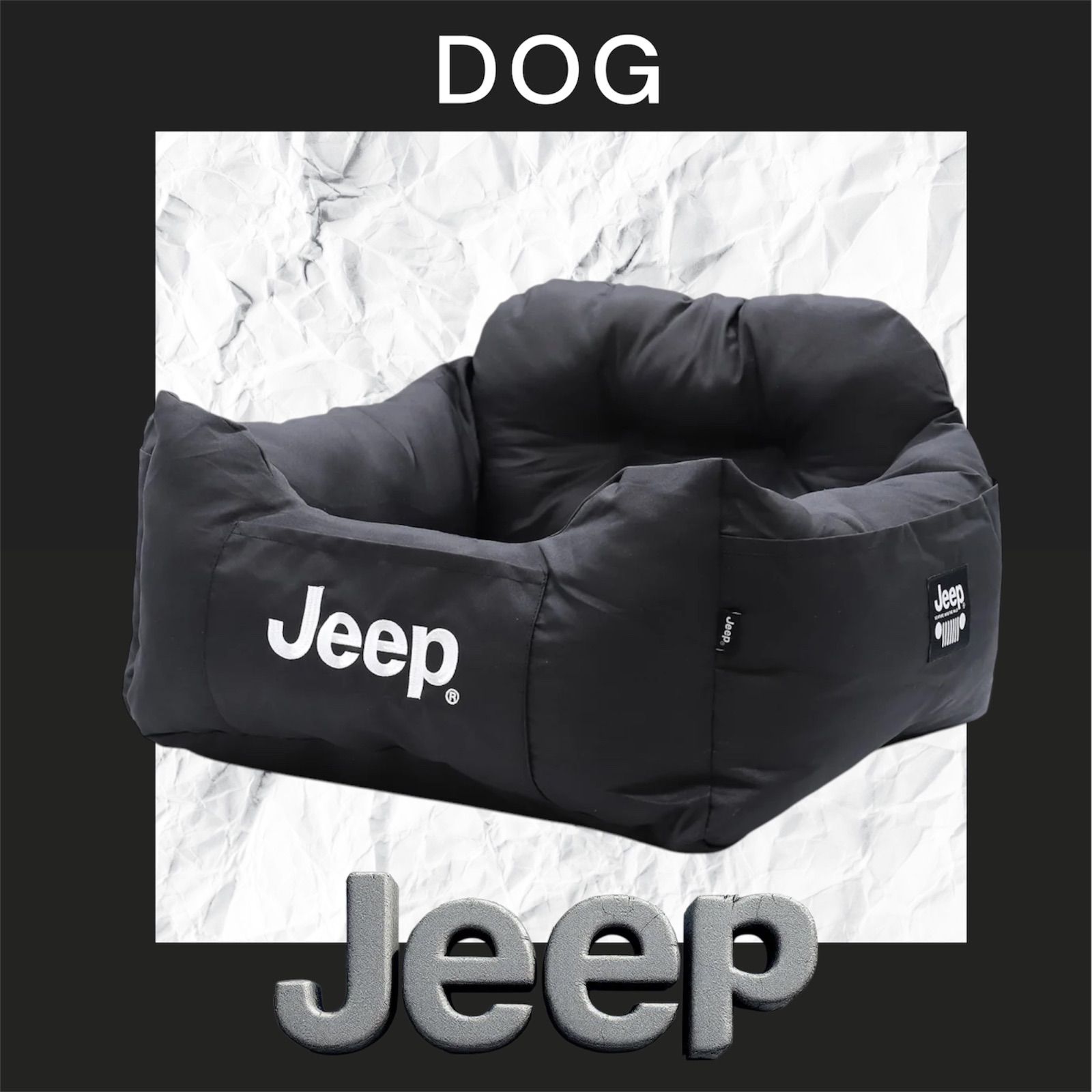 入荷】JEEP ドライブベッド 犬用 車用ベッド 置き型 （ REDは予約注文