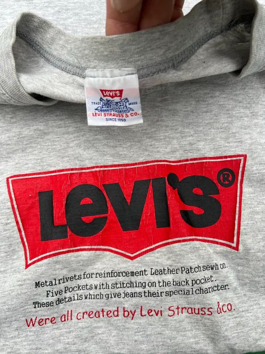 リーバイス プリンティング 半袖 Tシャツ グレー