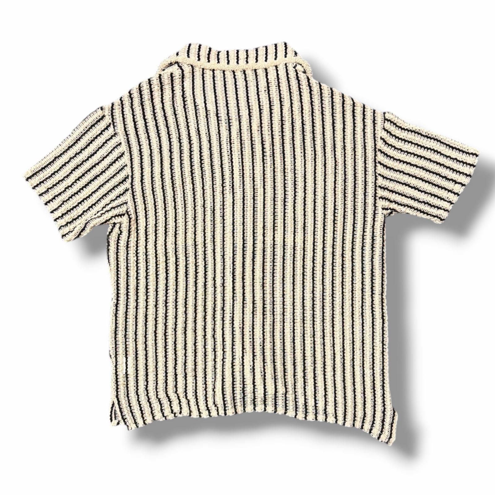 参考上代35200円 未使用 Andersson Bell SHEER STRIPE KNIT SHIRTS 