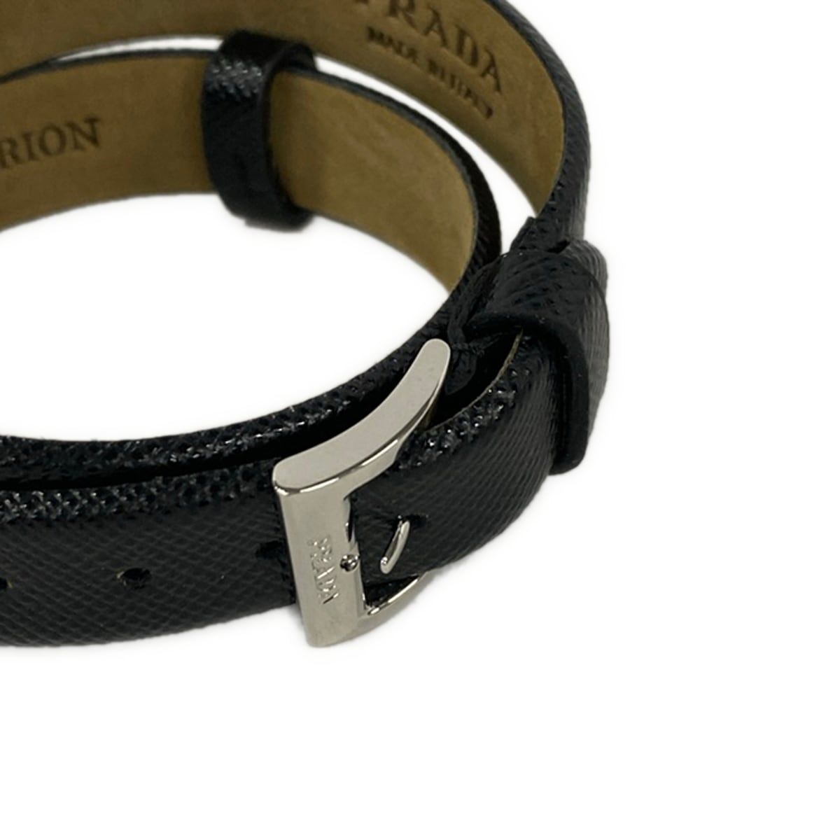 PRADA(プラダ) ブレスレット美品 - レザー 黒 PRADA×CENTURION - メルカリ