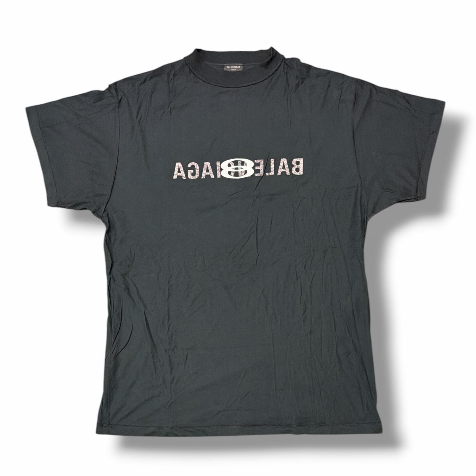 【姫路東店】 中古 BALENCIAGA | バレンシアガ 半袖Ｔシャツ インサイドアウトロゴ 720198 TNVR5 国内正規品 ブラック サイズ：L 【135】 BALENCIAGA - バレンシアガ BALENCIAGA インサイドアウト 半袖Tシャツ
