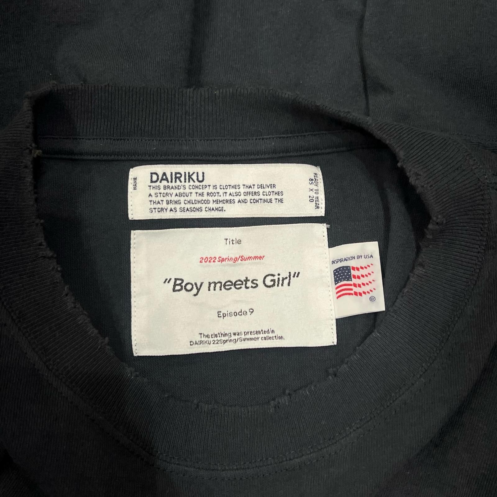 参考上代23100円 DAIRIKU 22SS BOOTLEG Embroidery Tee ブートレグエン 