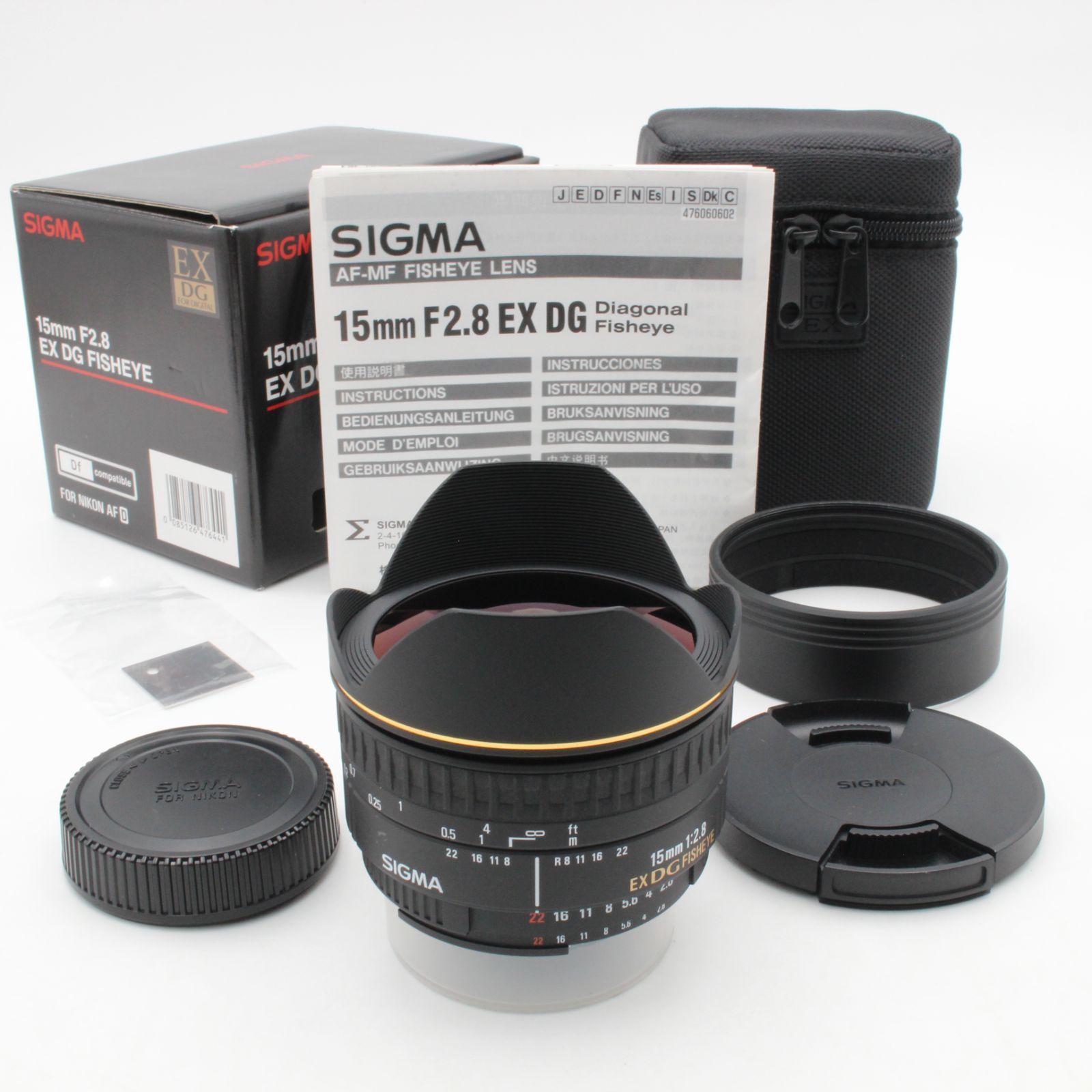 カメラ 美品SIGMA 15mm F2.8 EX DG FISHEYE Nikon箱付