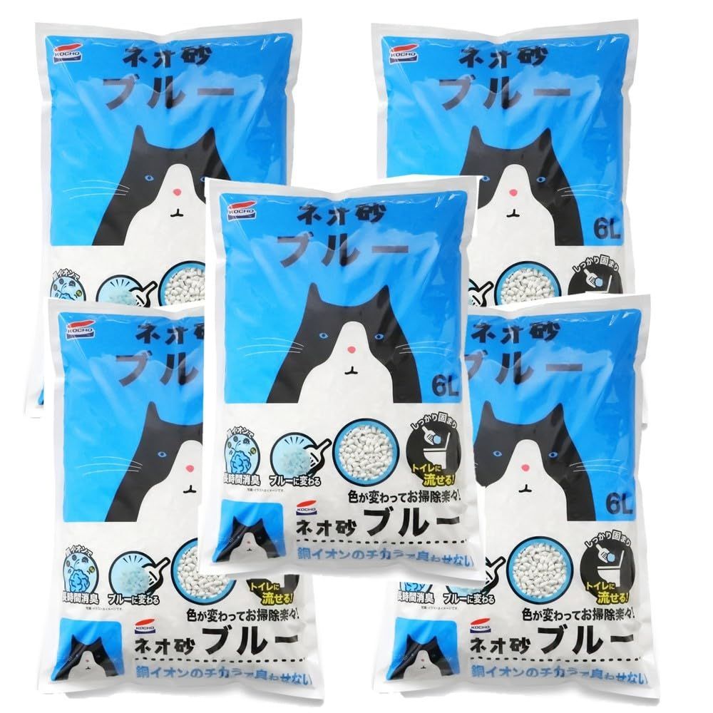 【数量限定】ネオ・ルーフライフ ネオ砂 ブルー 猫砂 30L(6L×5入り)