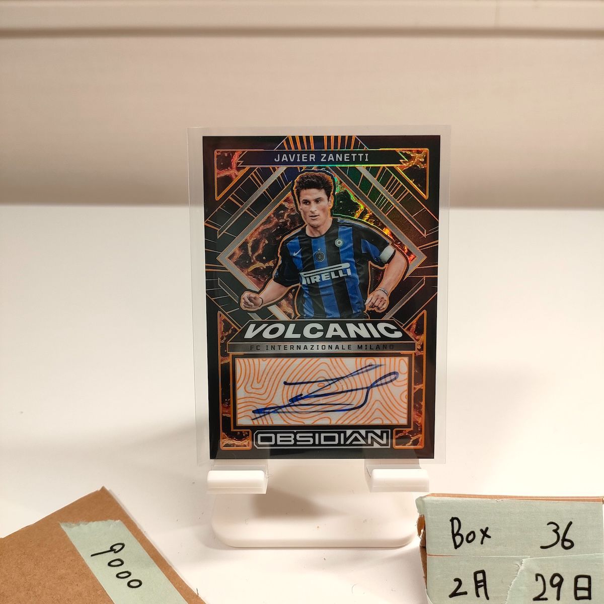 2022-23 Panini Obsidian Javier Zanetti 38/75 直筆サインカード FC 