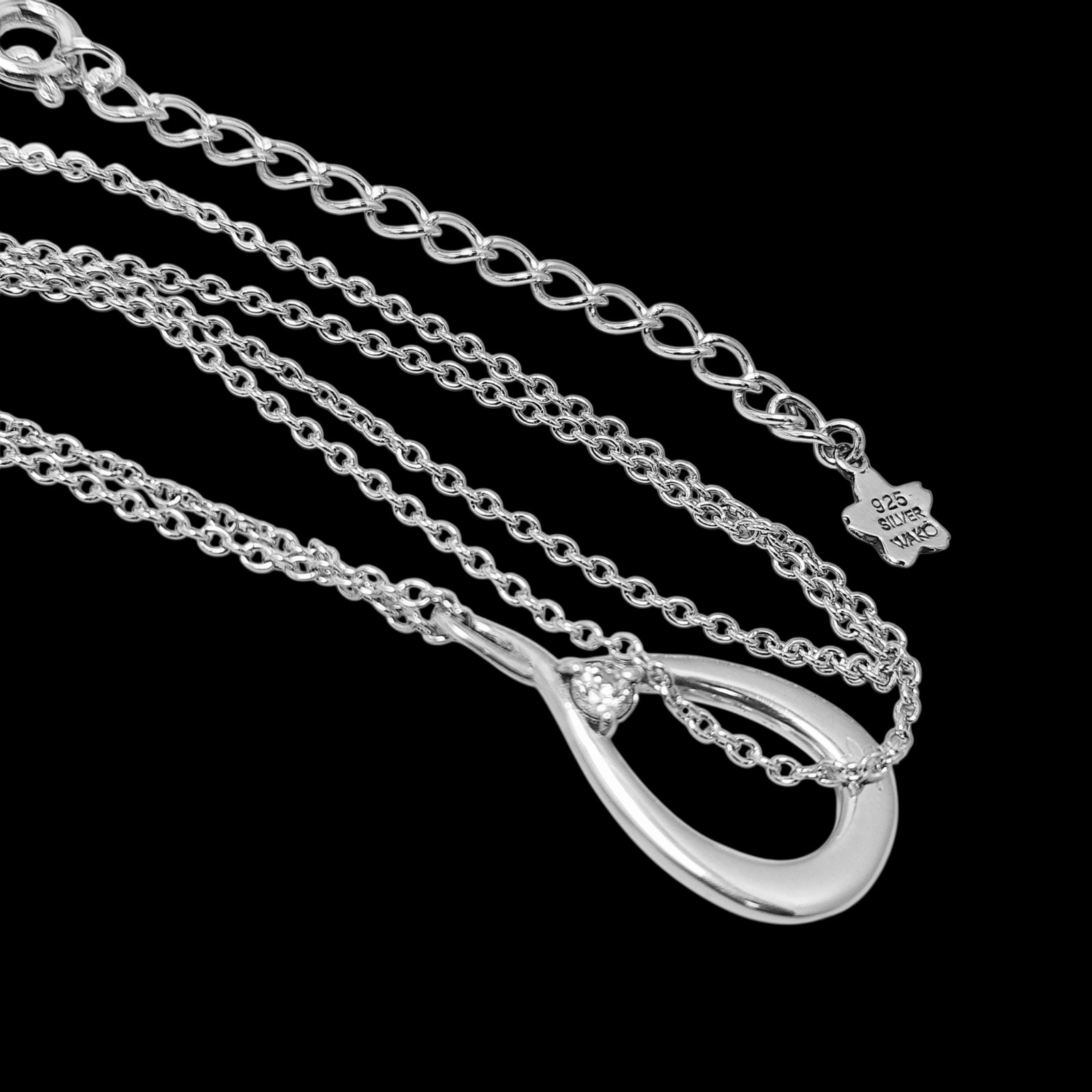 美品】WAKO ネックレス ジルコニア 925 ドロップ - メルカリ