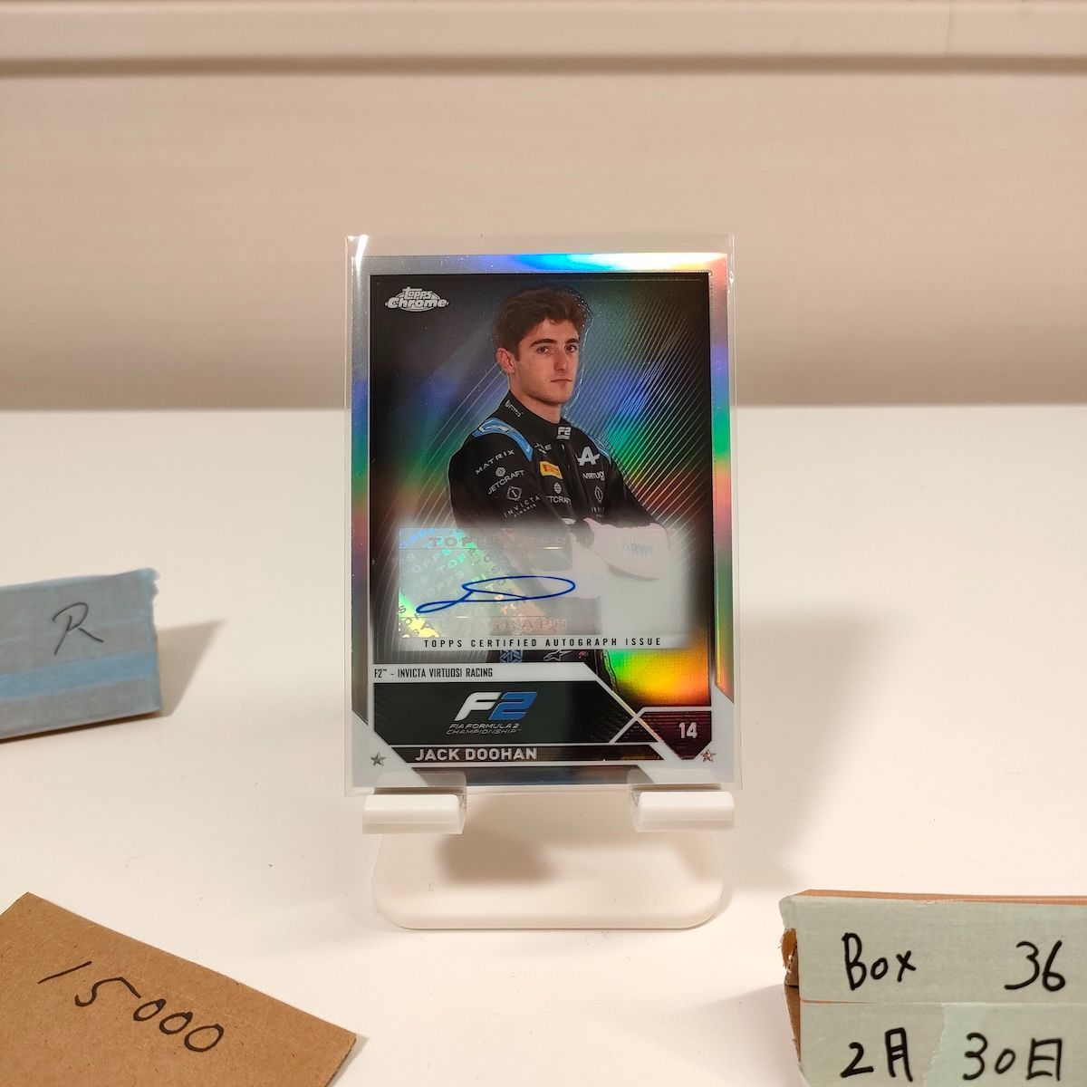 2023 Topps Jack Doohan 直筆サインカード Invicta Virtuosi Racing F2 Refractor カード