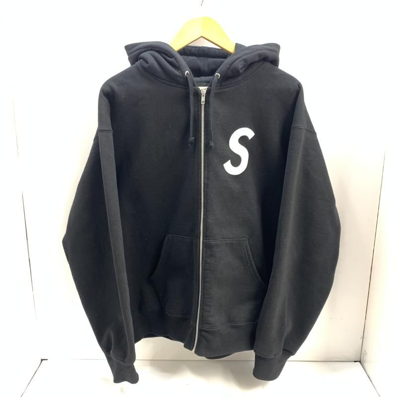 Supreme ジップアップパーカー ブラック S 中古】Supreme S Logo Zip Up Hooded Sweatshirt L ブラック