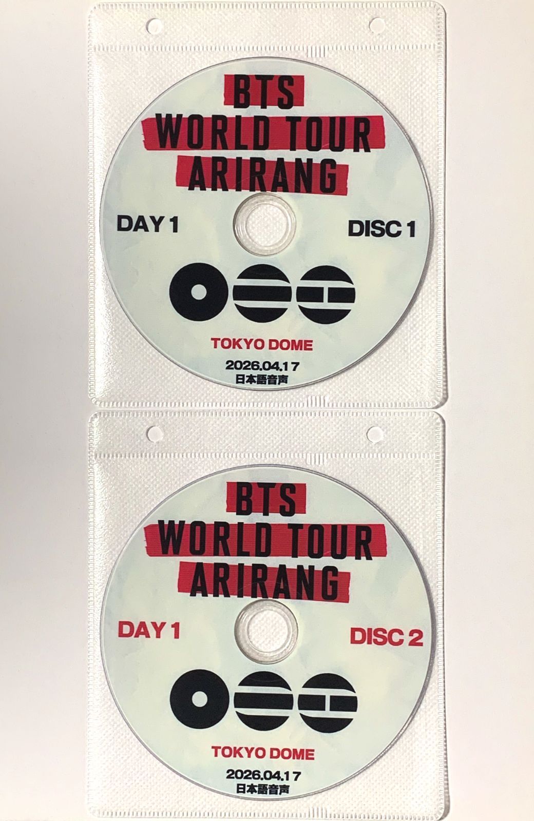 BTS WORLD TOUR 'ARIRANG' IN JAPAN DAY1 (2026.04.17) (2枚SET) (日本
