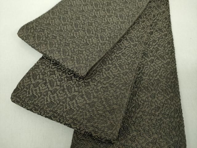 平和屋着物●男性　本場筑前博多織　角帯　霞文　正絹　逸品　DABE5214ps
