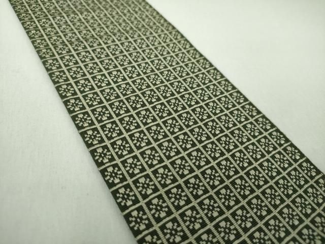 平和屋着物●男性　本場筑前博多織　両面　角帯　いちご錦　正絹　逸品　DABE5249ps