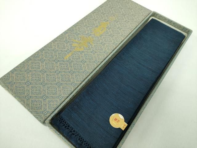 平和屋着物●男性　西陣　鳥居良謹製　本場筑前博多織　角帯　紺地　証紙・共箱付き　正絹　�
2000
��品　未使用　DABE5280ps 23,088円
