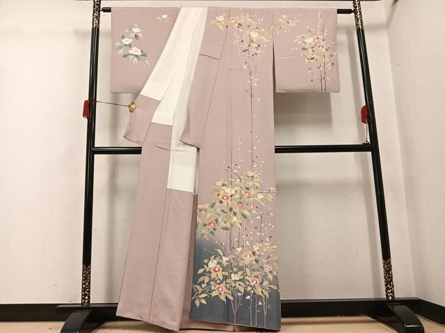 平和屋着物●極上　訪問着　手描き　枝花文　暈し染め　銀彩　逸品　CYAA4382s6 楽天市場】平和屋着物□極上 絞り染色作家 藤井浩 訪問着 ロング丈 枝