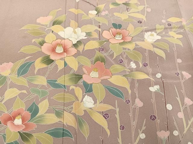 平和屋着物●訪問着　枝花文　暈し染め　金彩　正絹　逸品　AABF6190ck 平和屋着物○訪問着 枝花文 暈し染め 金彩 正絹 逸品 AABH9710ph