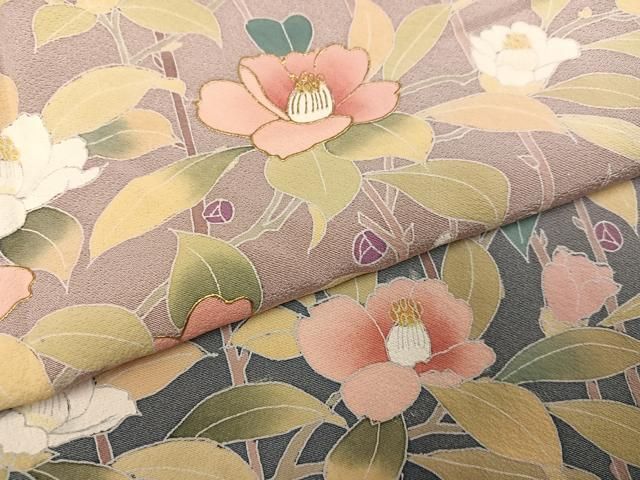 平和屋着物●訪問着　枝花文　暈し染め　金彩　正絹　逸品　AABF6190ck 平和屋着物○訪問着 枝花文 暈し染め 金彩 正絹 逸品 AABH9710ph
