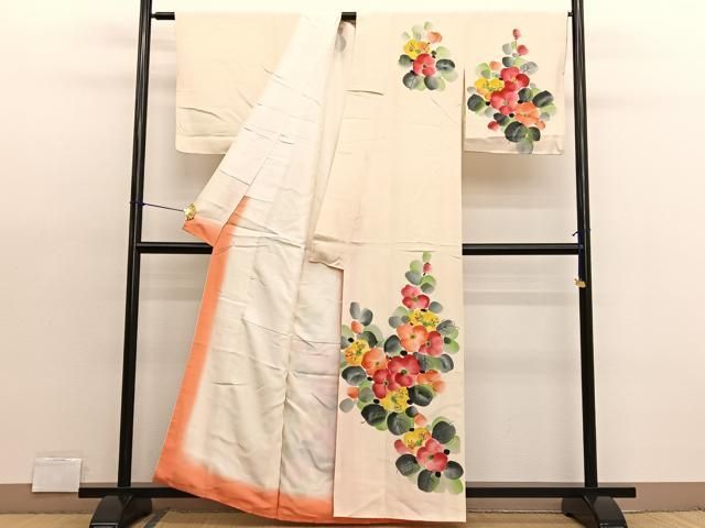 平和屋着物□訪問着 手描き 草花文 正絹 逸品 BAAX2188hv - メルカリ