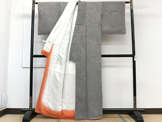 平和屋着物●大変加工の良い総絞り小紋　黒地　正絹　逸品　未使用　DABC2776ud 平和屋着物□大変加工の良い総絞り小紋 黒地 正絹 逸品 CABF8255xi