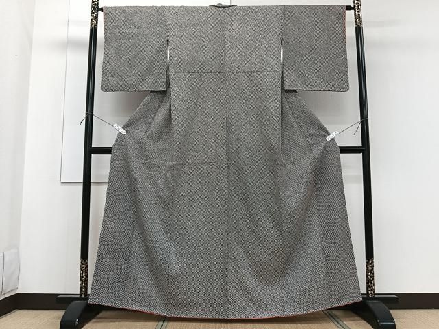 平和屋着物●大変加工の良い総絞り小紋　黒地　正絹　逸品　未使用　DABC2776ud 平和屋着物□大変加工の良い総絞り小紋 黒地 正絹 逸品 CABF8255xi