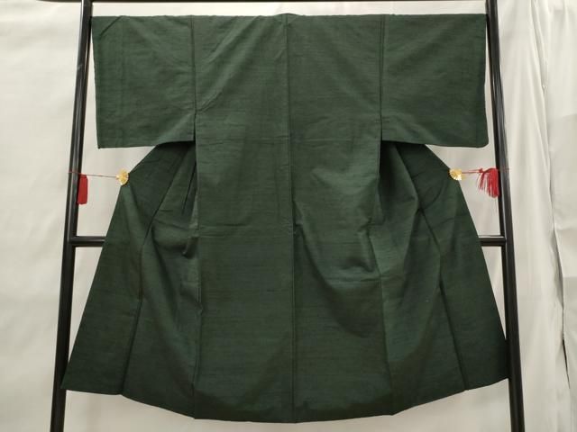 平和屋着物■男性　紬　革色　正絹　逸品　AABI6450st