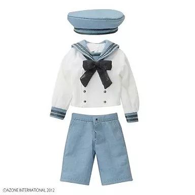 【中古】ドールアクセサリー PNXS ギムナジウムセーラー服set ライトブルー×オフホワイト