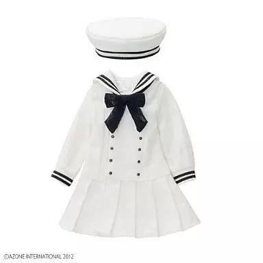 【中古】ドールアクセサリー PNXS ギムナジウムセーラーワンピset ホワイト