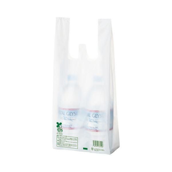 （まとめ） TANOSEEバイオマス配合レジ袋（乳白） 16号 1セット（1000枚：100枚×10パック） 〔×5セット〕