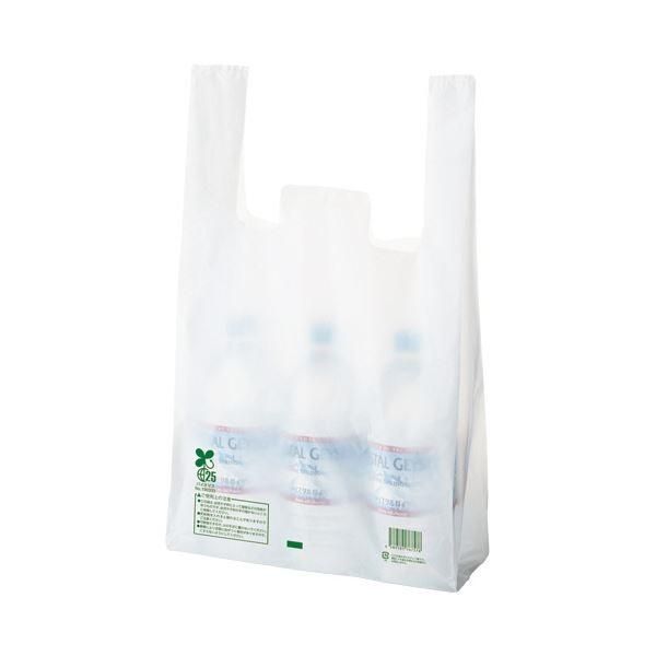TANOSEEバイオマス配合レジ袋(乳白) 45号 1セット(1000枚:100枚×10パック)