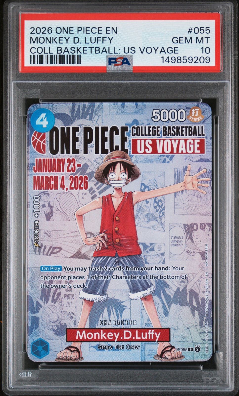 ワンピースカード バスケルフィ PSA10 大学対抗 限定 英語版 - メルカリ