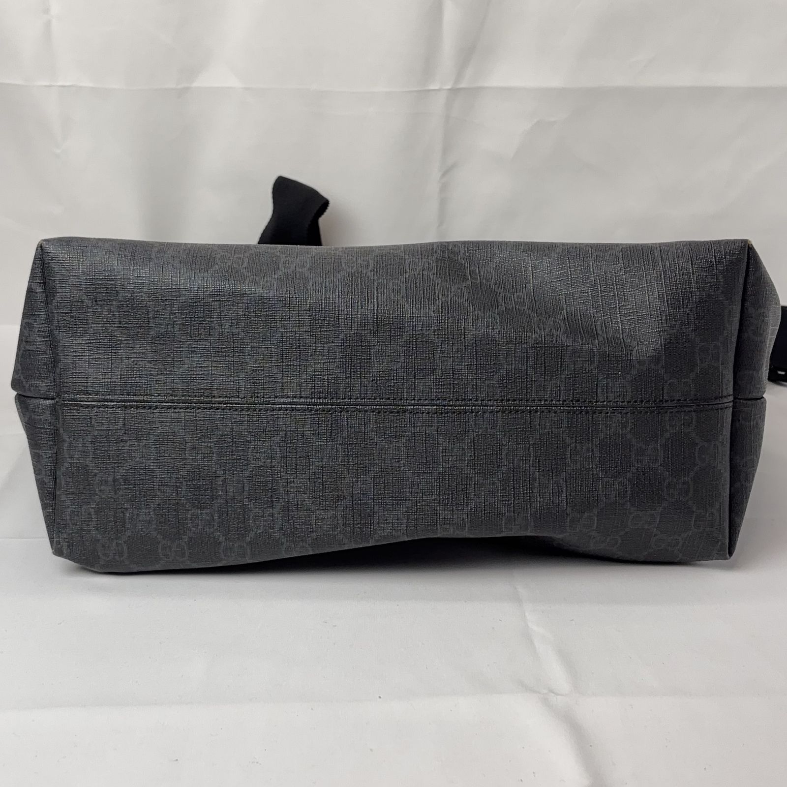 GUCCI GGスプリーム 162163 2WAYトートバッグ グレー PVC 大容量
