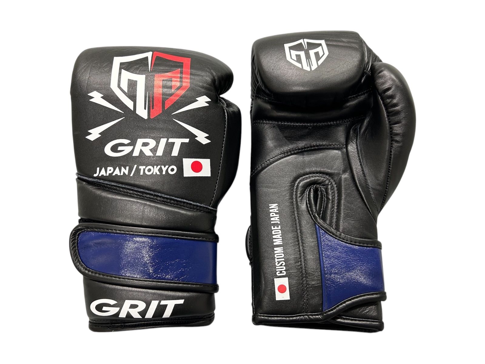 GRIT ボクシンググローブ 黒/青 日本製 メルカリ