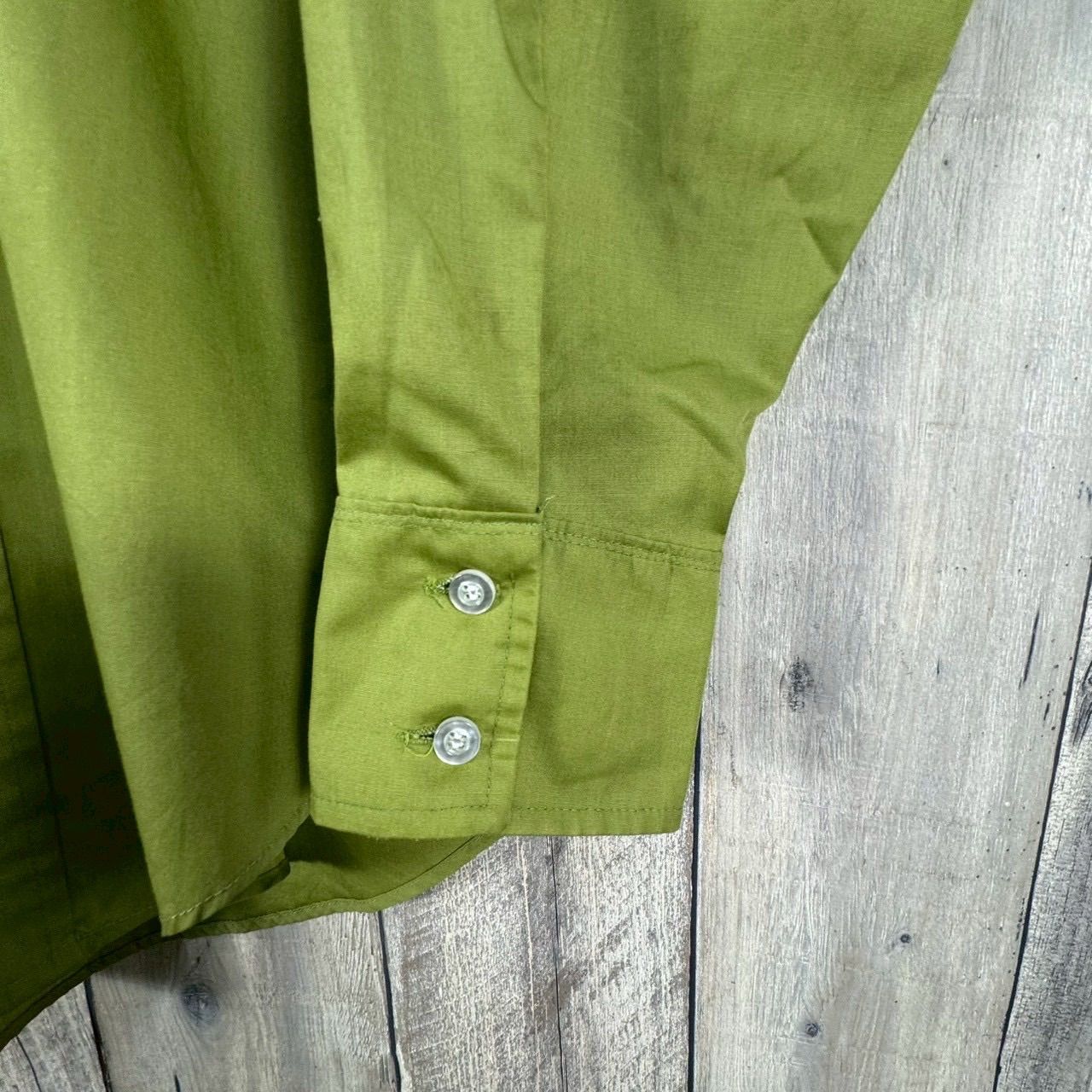 OLD 417 VAN HEUSEN 70s ヴァン ヒューゼン 15 33 BROOKE グリーン 衿 
