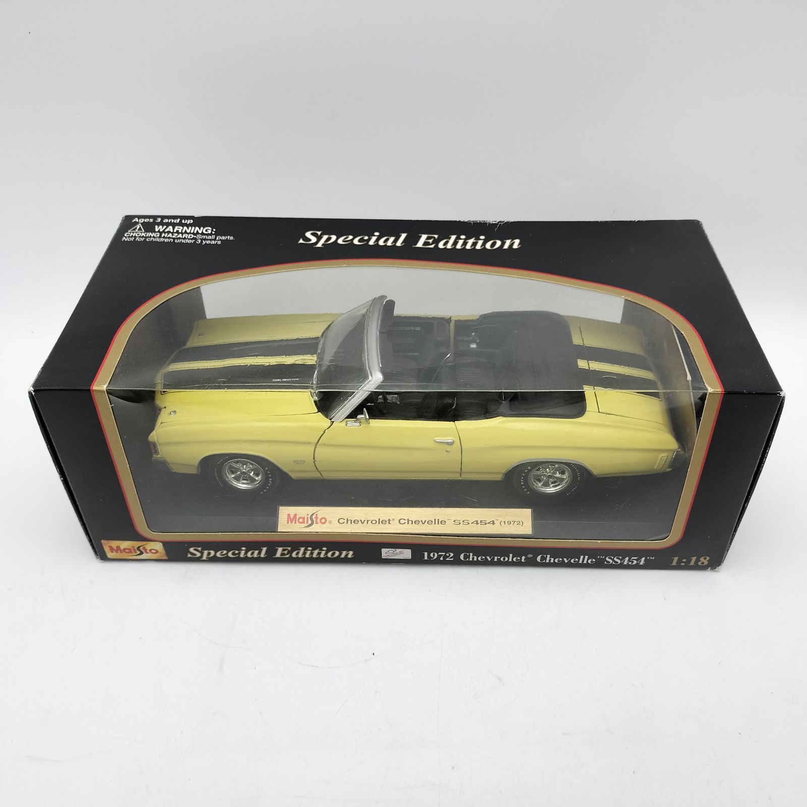 マイスト】1/18 1972 シボレー シェベル SS454 イエロー 箱付き ダイ