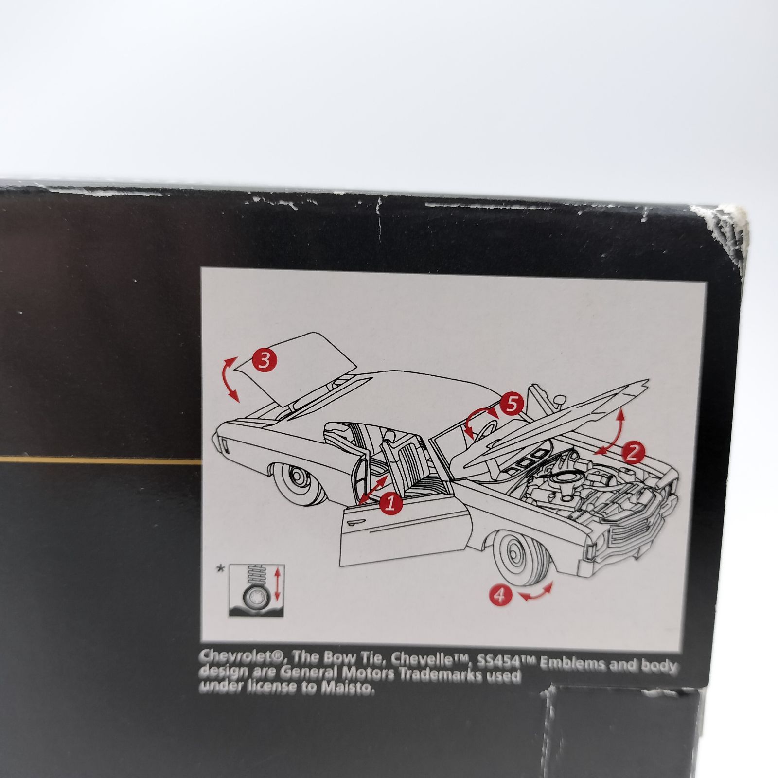 マイスト】1/18 1972 シボレー シェベル SS454 イエロー 箱付き ダイ