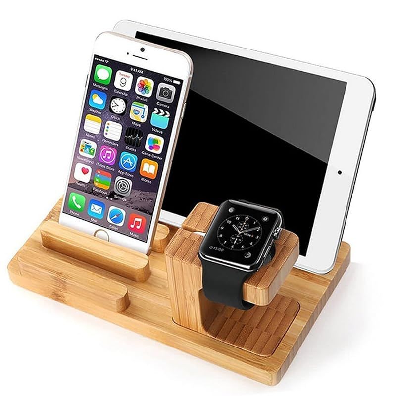 【新品】 Mies’ 木製 多目的スタンド スマートフォンスタンド 卓上 タブレットスタンド Apple watch向け充電スタンド iPhone向けスタンド 携帯スタンド タブレットホルダー iPad向けスタンド ホルダー デスク スマホスタンド スマホ 0