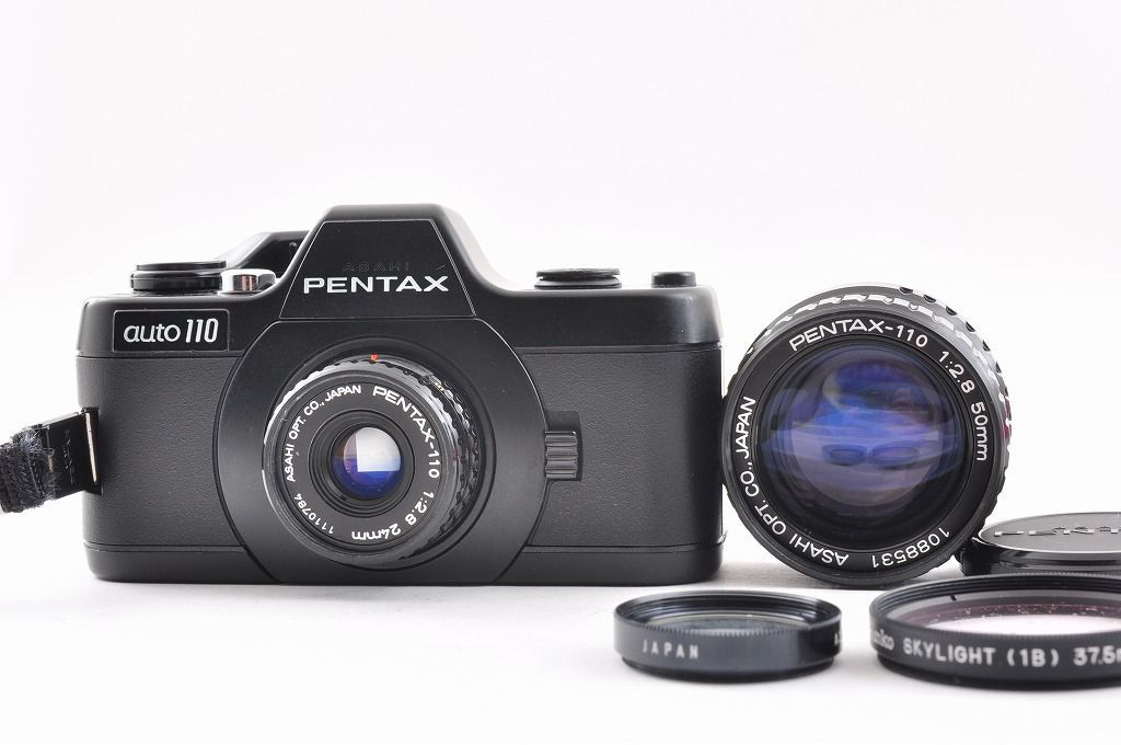 2ヶ月保証付き】PENTAX AUTO110 フィルムカメラ レンズ2本付 24mm 50mm