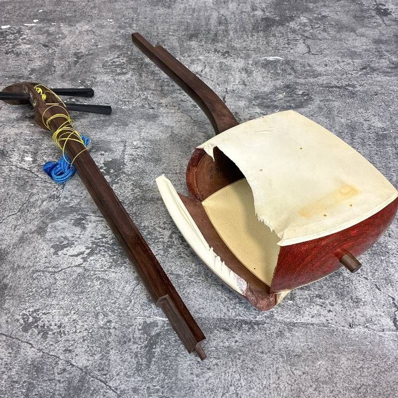 ジャンク 三味線 細竿 現状品 部品取り 修理ベース 明治 年代物 神楽坂