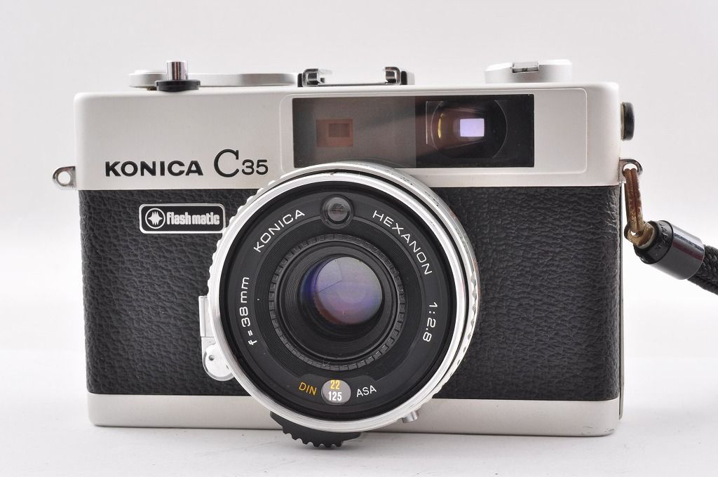 【2ヶ月保証付き】KONICA C35 Flash matic コンパクトフィルムカメラ ヘキサノン 38mm