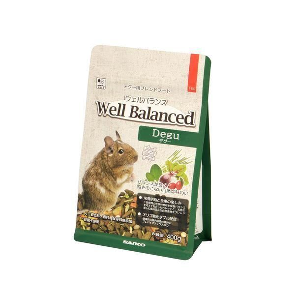 (まとめ）Ｆ64 ウェルバランス デグーフード 400g（ペット用品）〔×6セット〕 4,457円