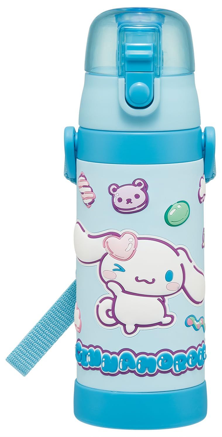 新品 スケーター(Skater) 子供用 ステンレス 水筒 直飲み 480ml サンリオ シナモロール マシュグミ 女の子 3D立体プリント 子供に優しい軽量タイプ 保冷専用 waterbottle スポーツボトル キッズ こども 水瓶 SDPV5-A