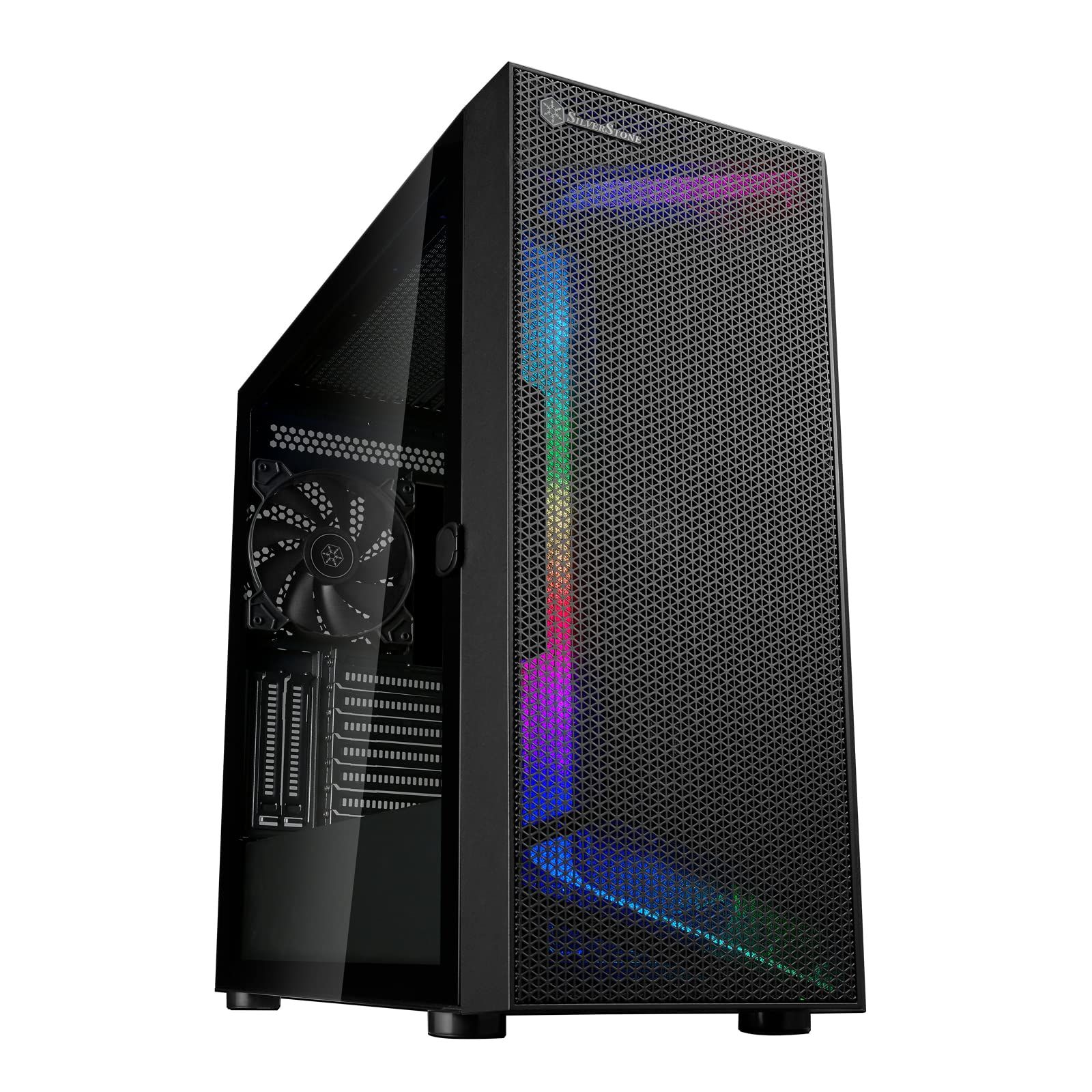 新品 SilverStone SETA H1シリーズ ARGBライティング装備のミッドタワーケース Type-Cポート対応 SST-SEH1B-G