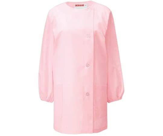 新品 KAZEN 女子調理衣 長袖 ピンク LL 750-33 LL