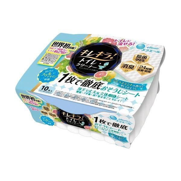 (まとめ)大王製紙 エリエール キレキラ シトラスミントの香り 本体 1パック(10枚)〔×20セット〕