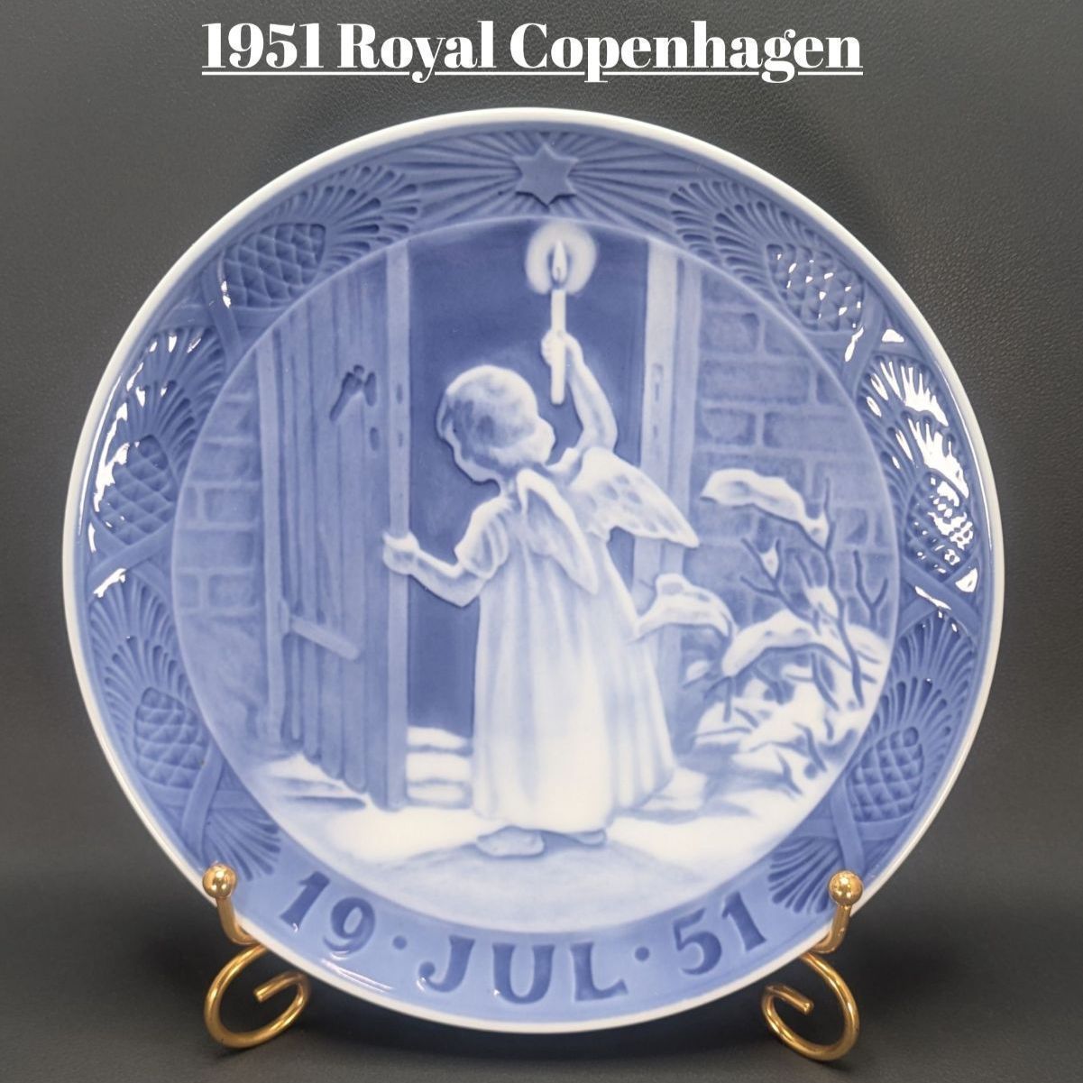 1951年 「クリスマスの天使」 イヤープレート ロイヤルコペンハーゲン 北欧 ロイヤルコペンハーゲン イヤープレート 1951年 クリスマスの天使