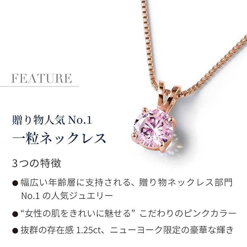 Gift from New York] ネックレス レディース 1.25ct プラチナ K18 18金 