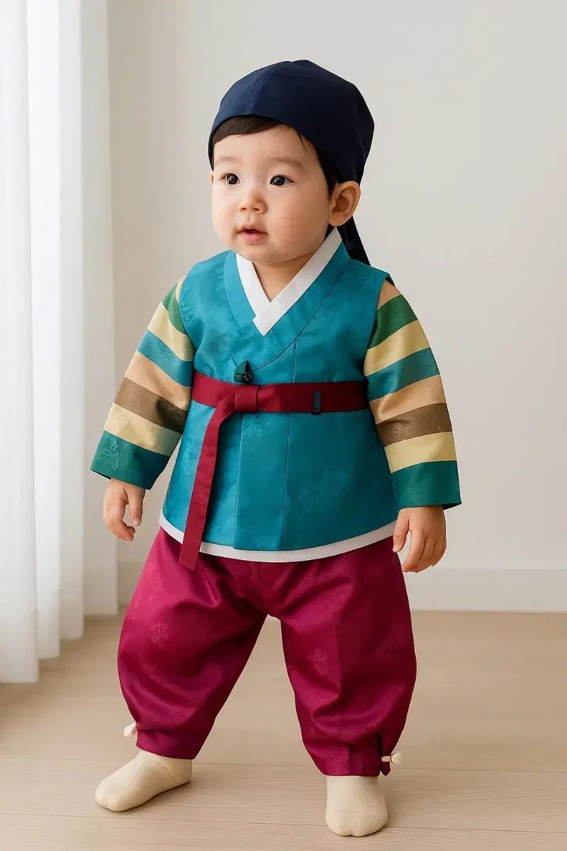 (ほぼ新品 40万円) カンナム パク・ミジョン オーダーメイド 男の子 チマチョゴリ 2号 (ボックス、バッグ含む)