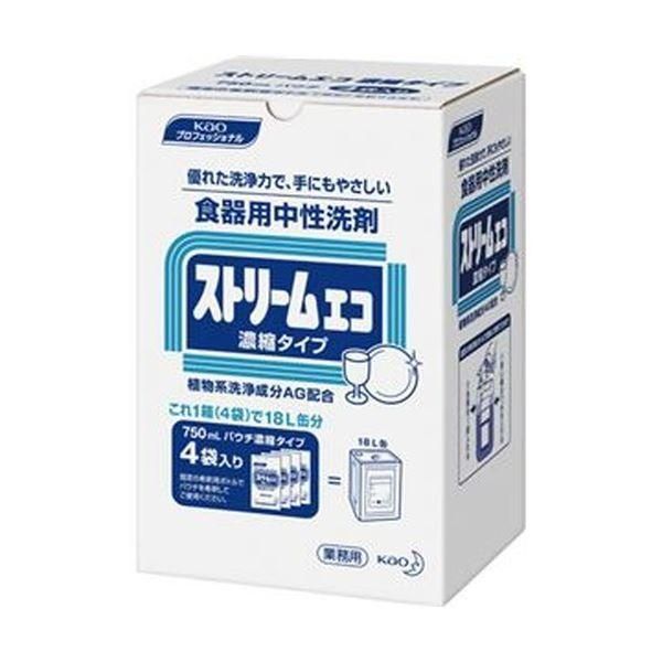 （まとめ）花王 ストリームエコ 濃縮タイプ 詰替用750ml/個 1箱（4個）〔×5セット〕