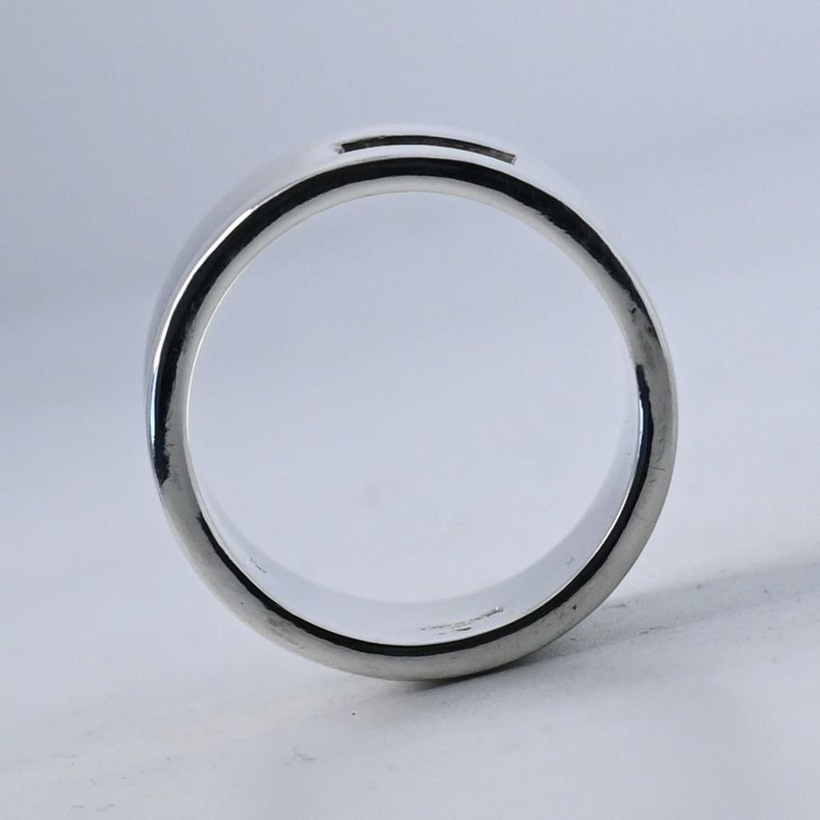 研磨済】GUCCI HEAVY BAND G RING 8.5号 シルバー リング Ag925 グッチ